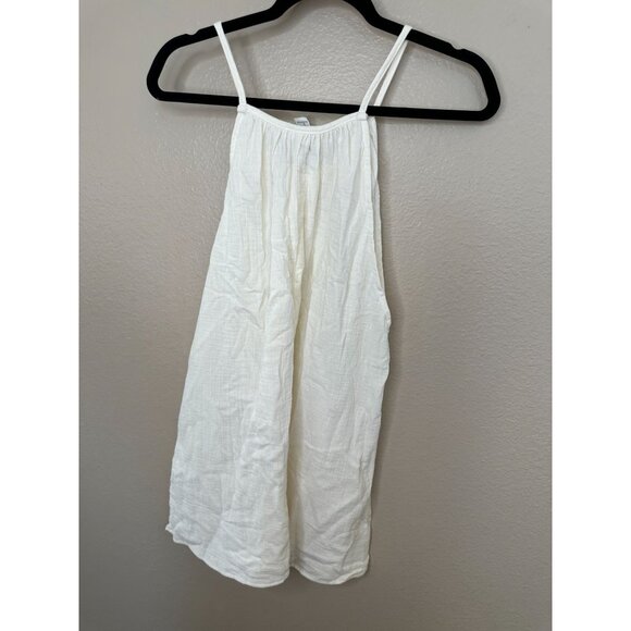 NWT-Forever 21 Womens Cream Swim Cover Up Small spaghetti strap mini cotton‎ - Picture 5 of 6